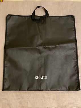 KHAITE Black Garment Travel Bag with Top Handle
